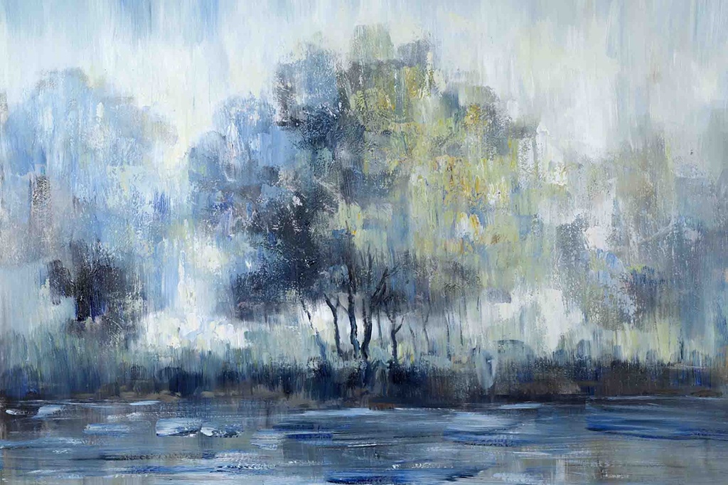 [PXYW671] OIL ON CANVAS TREE LANDSCAPE 1000X1500MM