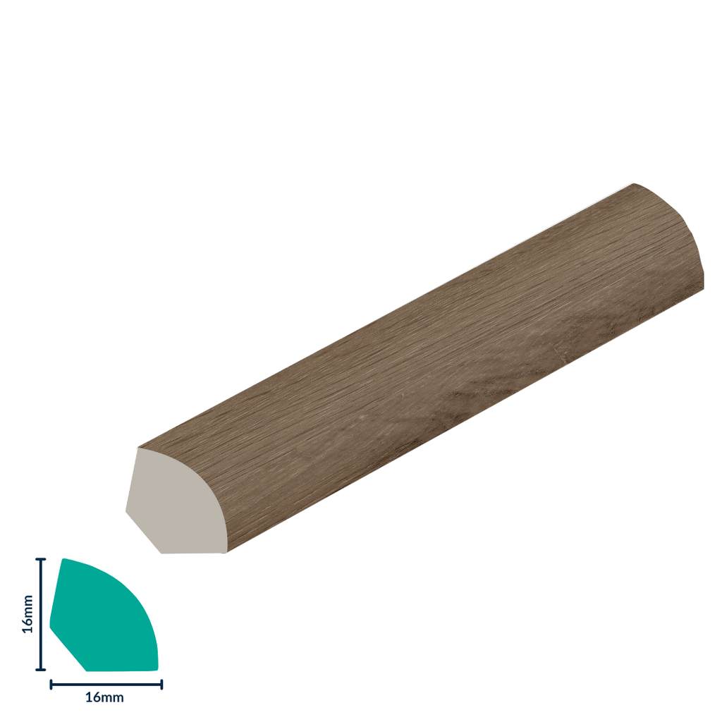 [ERP003Y] HDPS QUARTER ROUND H 16 X W 16 X L 2700MM CASHEW