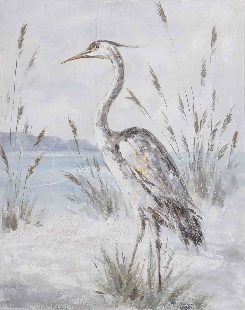 [PXYW665] OIL ON CANVAS BIRD CRANE 800X1000MM