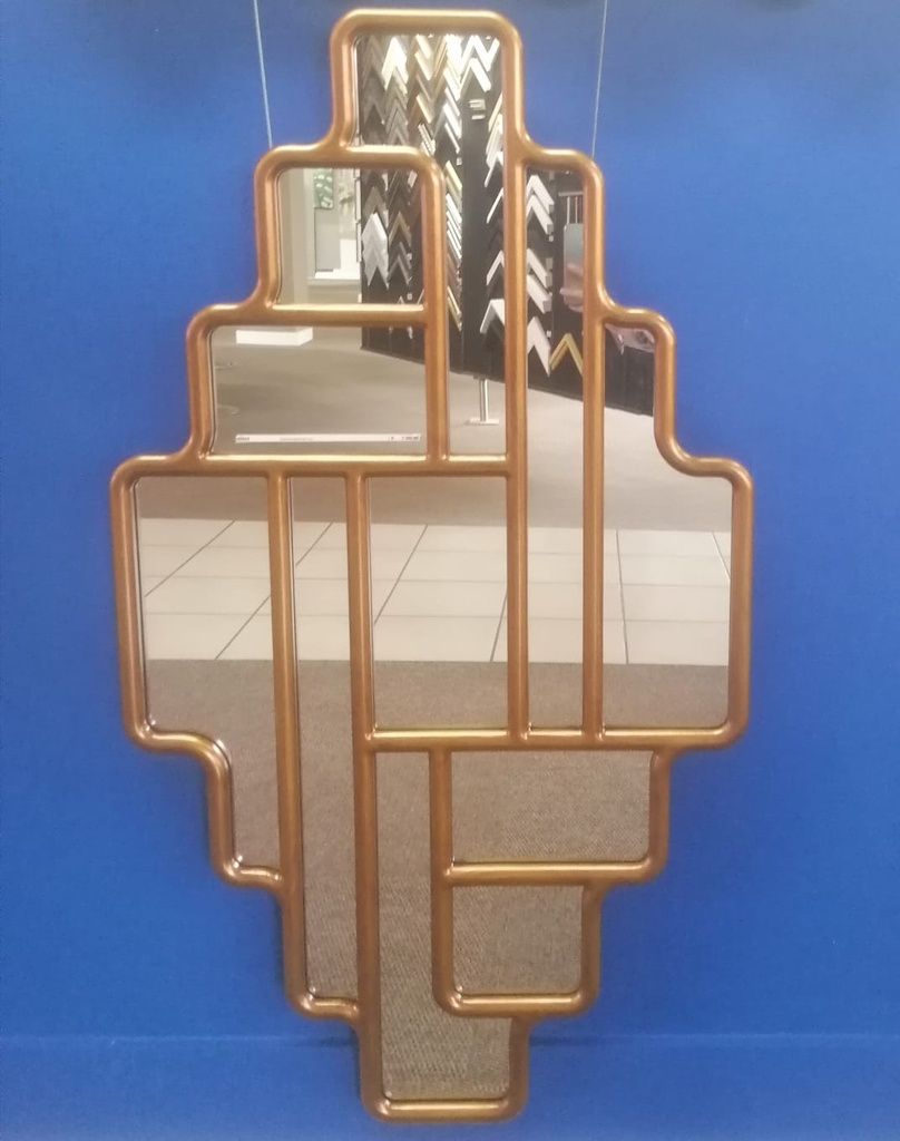 [AF044] MIRROR TRIANGULAR 600X1100MM GOLD