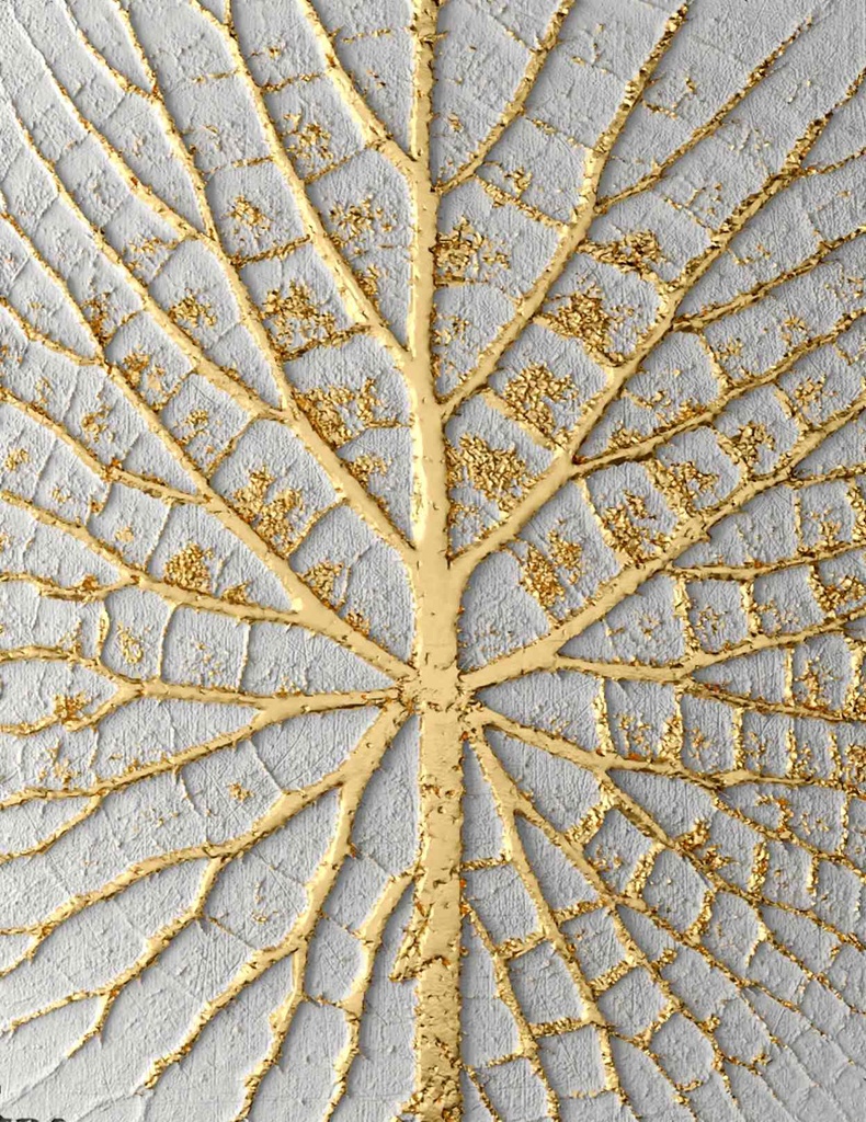 [PXM046] PRINT ON CANVAS WALL ART WHITE AND GOLD 700X1400MM