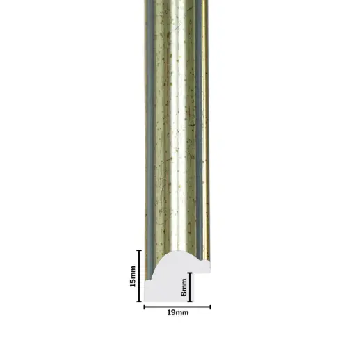 [628B] PS Moulding W 19 X H 15 X L 2900mm Gold & Silver