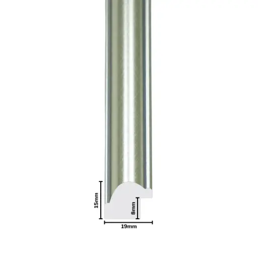 [628H] PS Moulding W 19 X H 15 X L 2900mm Silver