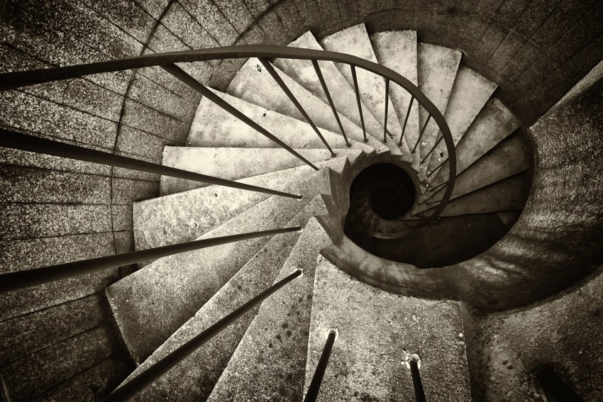 [ASMP11] PRINT ON CANVAS SPIRAL STAIRCASE 1220X813MM