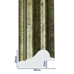 [Q921B] Q-Moulding W 40 X H 20 X L 2900mm Antique Silver