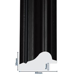 [Q921E] Q-Moulding W 40 X H 20 X L 2900mm Coffee Bean