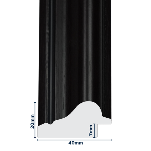 [Q921E] Q-Moulding W 40 X H 20 X L 2900mm Coffee Bean