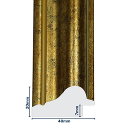 [Q921A] Q-Moulding W 40 X H 20 X L 2900mm Antique Gold