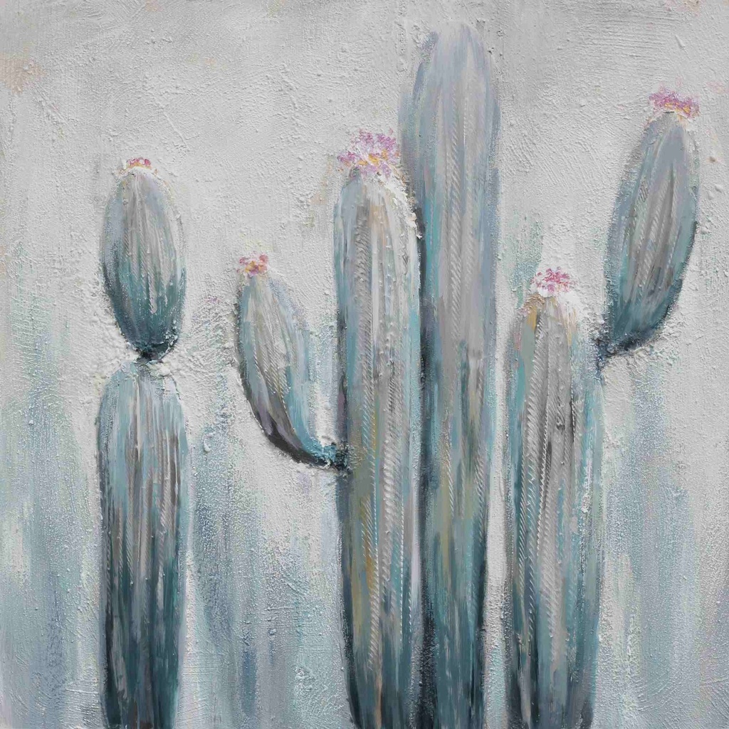 [HA127] OIL ON CANVAS CACTUS 800X800MM