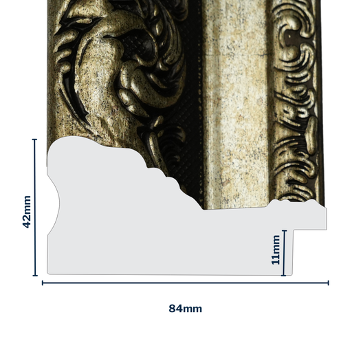 [Q932B] Q-Moulding W 84 X H 42 X L 2900mm Antique Silver