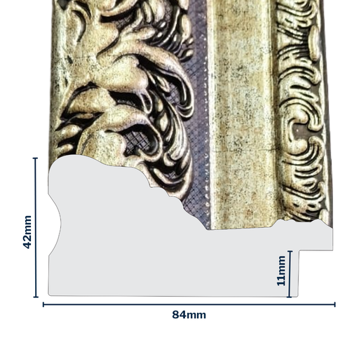 [Q932D] Q-Moulding W 84 X H 42 X L 2900mm Pewter