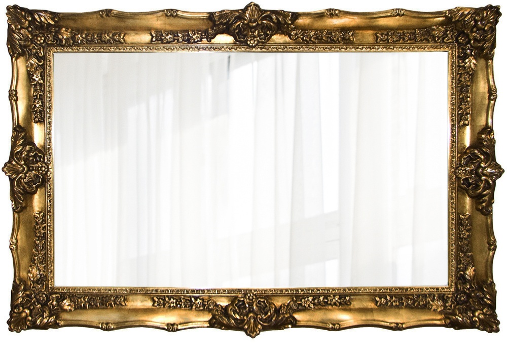 [CF099G] MIRROR RECTANGLE ORNATE 1200OX600 GOLD