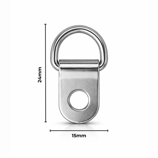 [AC403446] Hanger D-Ring 15X24mm 100 Pack Silver