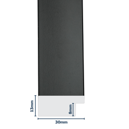 [Q922F] Q-Moulding W 30 X H 13 X L 2900mm Black