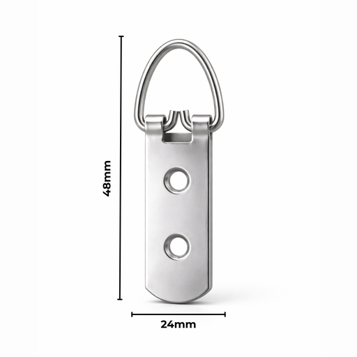 [AC403444] Hanger 2 Hole Strap 24X48mm 100 Pack Silver