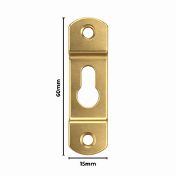 [﻿AC403448﻿] ﻿Hanger 2 Hole Key Thin 15X60mm 100 Pack Gold﻿