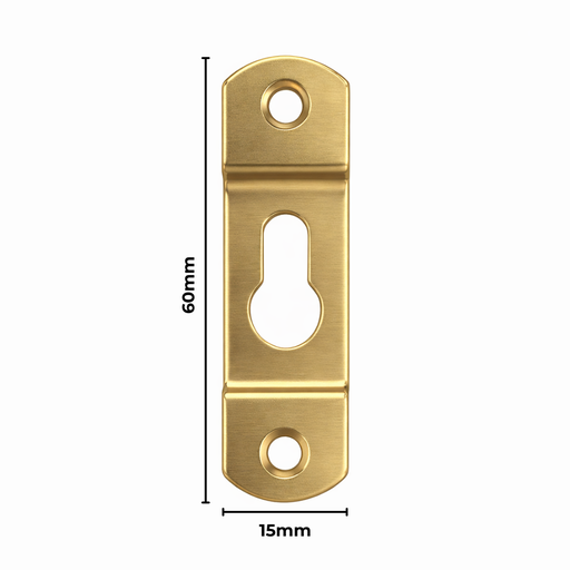 [﻿AC403448﻿] ﻿Hanger 2 Hole Key Thin 15X60mm 100 Pack Gold﻿