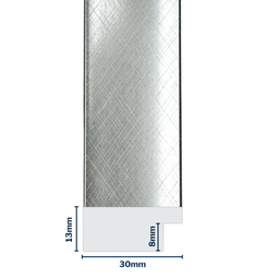 [Q922G] Q-Moulding W 30 X H 13 X L 2900mm Bright Silver