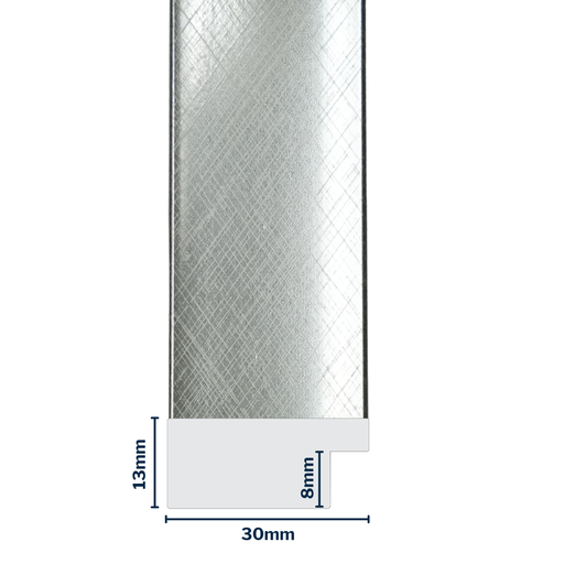 [Q922G] Q-Moulding W 30 X H 13 X L 2900mm Bright Silver
