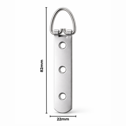 [AC403443] Hanger 3 Hole Strap 22X82mm Pack Silver