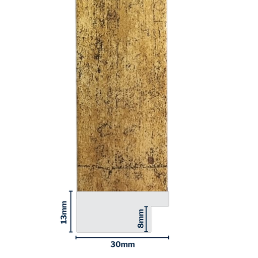 [Q922A] Q-Moulding W 30 X H 13 X L 2900mm Antique Gold