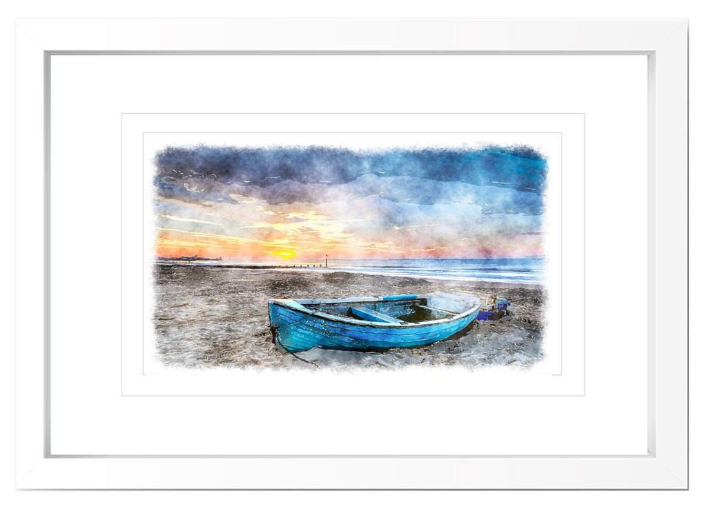 [FP276] FRAMED PRINT BOAT I 755X655MM