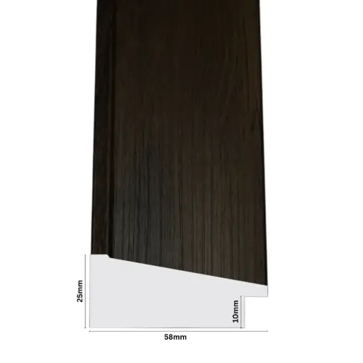 [1123E] PS Moulding W 58 X H 25 X L 2900mm Mahogany