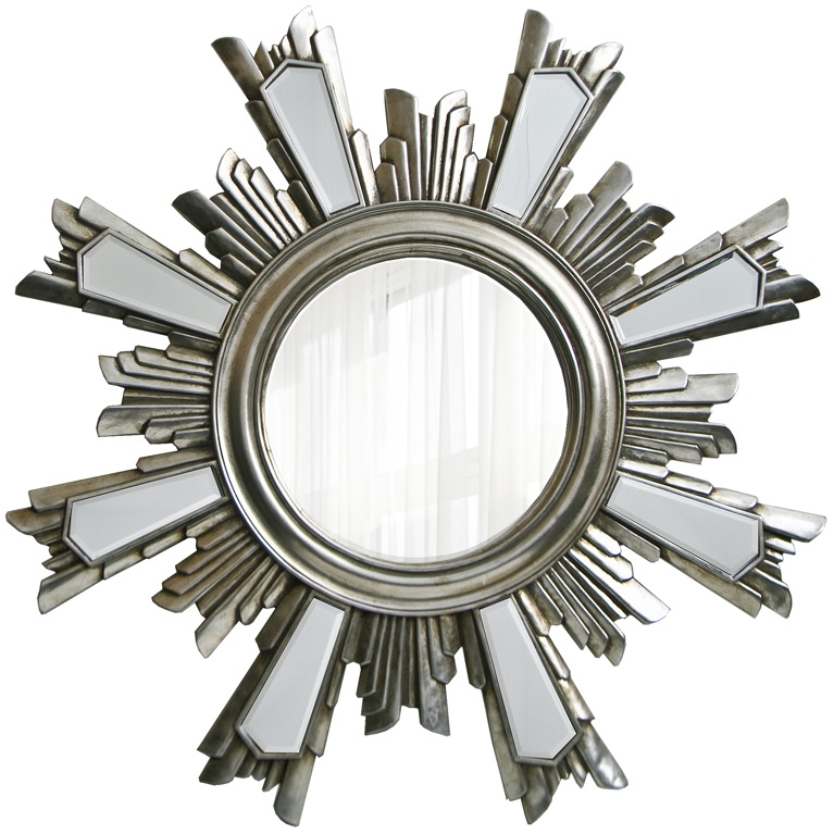 [AF012S] MIRROR ROUND SPIKEY SUN 1200MM GOLD