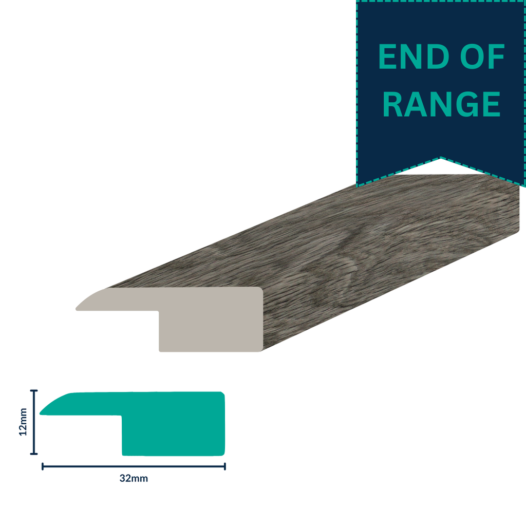 [ERP016P] HDPS END PROFILE H 12 X W 32 X L 2700MM GREY
