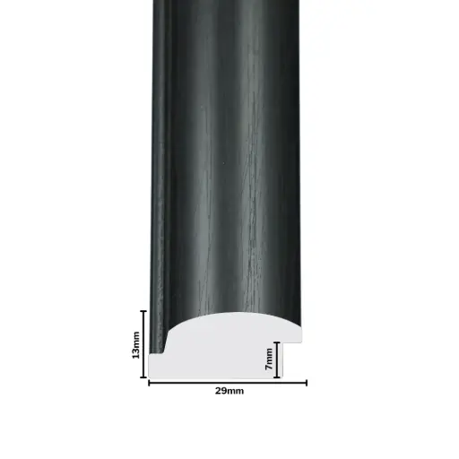 [1129F] PS Moulding W 29 X H 13 X L 2900mm Black