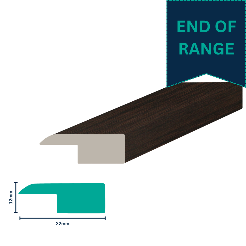 [ERP016G] HDPS END PROFILE H 12 X W 32 X L 2700MM MAHOGANY