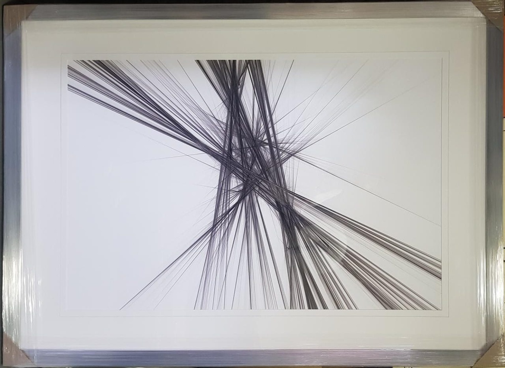 [FP290] FRAMED PRINT ABSTRACT BLACK 1065X1465