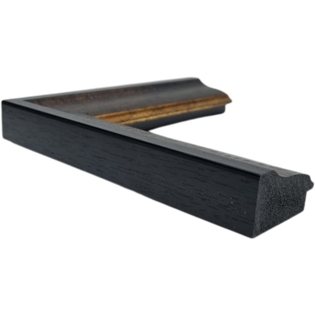 [845C] PS MOULDING W 50 X H 27 X L 2900MM ANTIQUE GOLD & BLACK