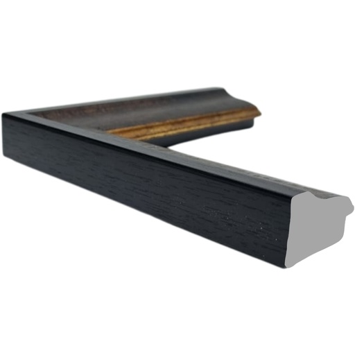 [845C] PS Moulding W 50 X H 27 X L 2900mm Antique Gold & Black