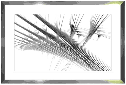[FP288] Framed Print Abstract Black 1065X1465mm