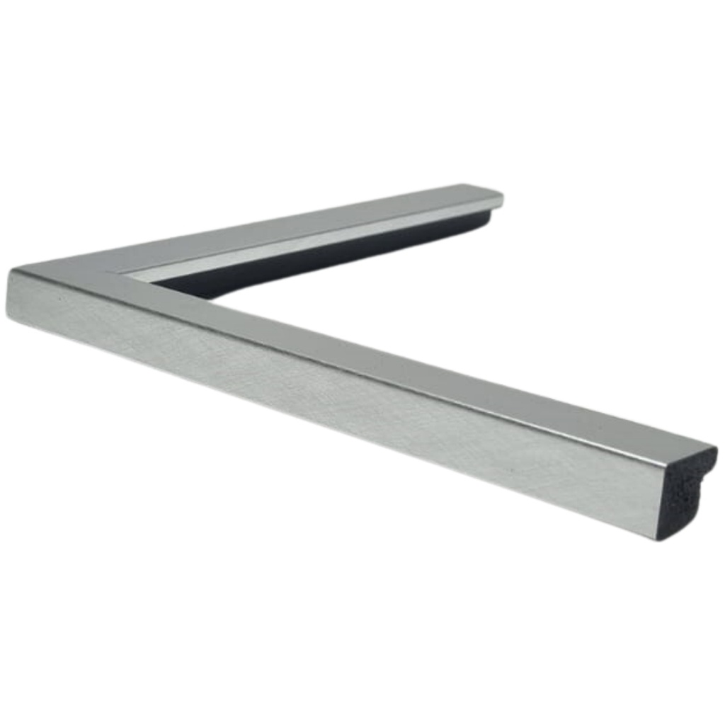 [1128A] PS MOULDING W 20 X H 15 X L 2900MM CROSSED BRUSH SILVER