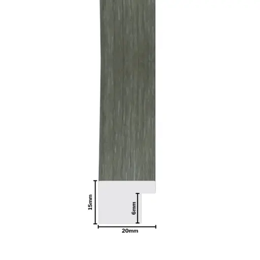 [1128R] PS Moulding W 20 X H 15 X L 2900mm Dark Grey