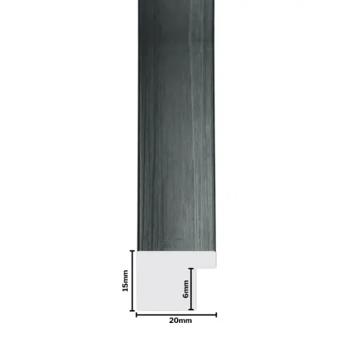 [1128F] PS Moulding W 20 X H 15 X L 2900mm Black