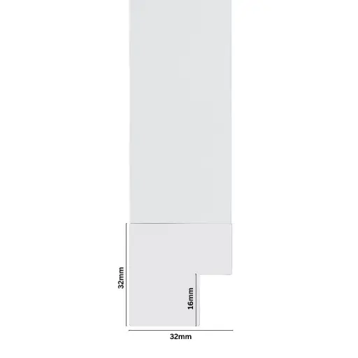 [1061D] PS Moulding W 32 X H 32 X L 2900mm White