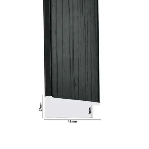 [1122D] PS Moulding W 42 X H 17 X L 2900mm Black