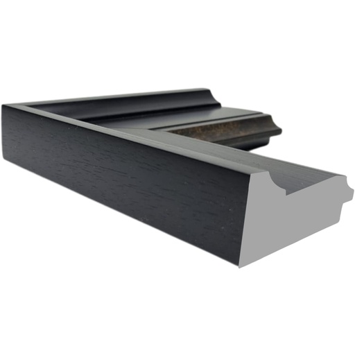 [1065D] PS Moulding W 88 X H 37 X L 2900mm Coffee Bean