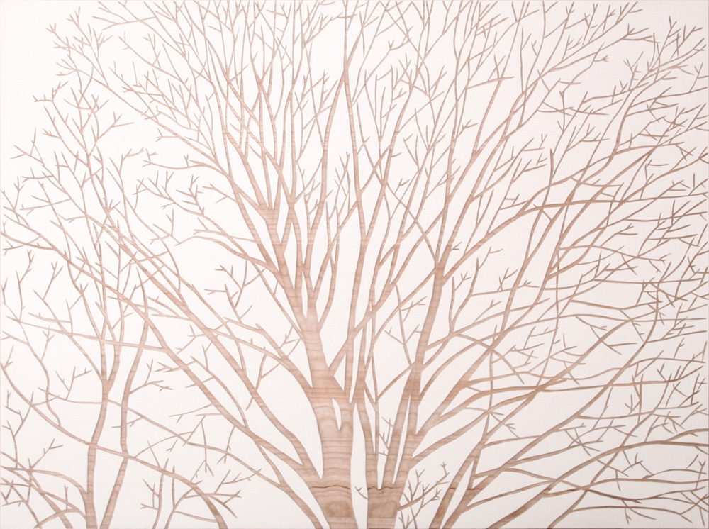 [HP084] ORIGINAL ART WOOD CARVING TREE BRANCHES 900X1200MM