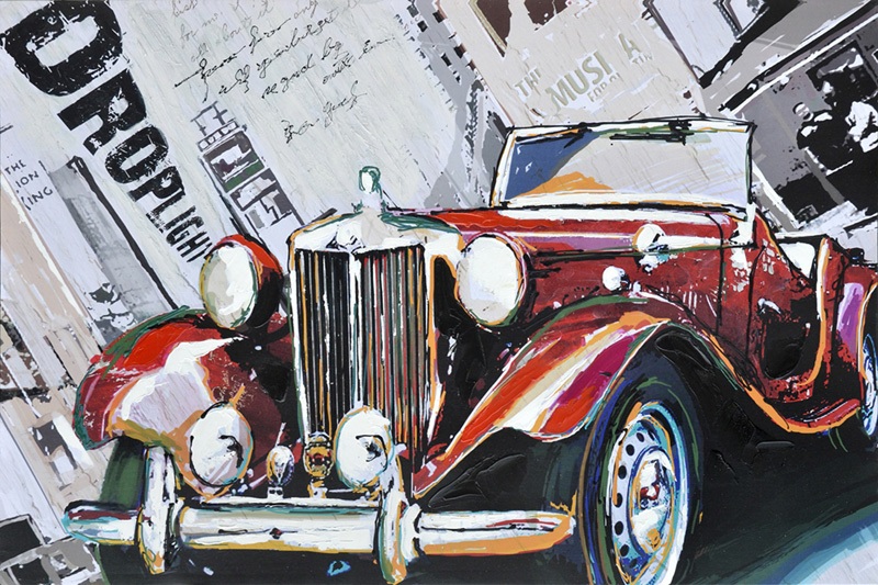 [PXFC328] OIL ON CANVAS CAR 1200X800MM