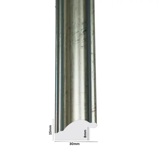 [601ZJ] PS Moulding W 30 X H 15 X L 2900mm Silver