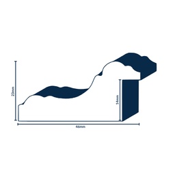 [764-PC7] Q-Moulding W 46 X H 23 X L 2900mm Gold