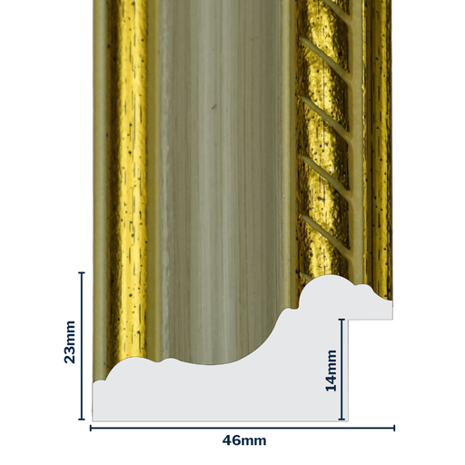 [764-PC5] Q-Moulding W 46 X H 23 X L 2900mm Cream