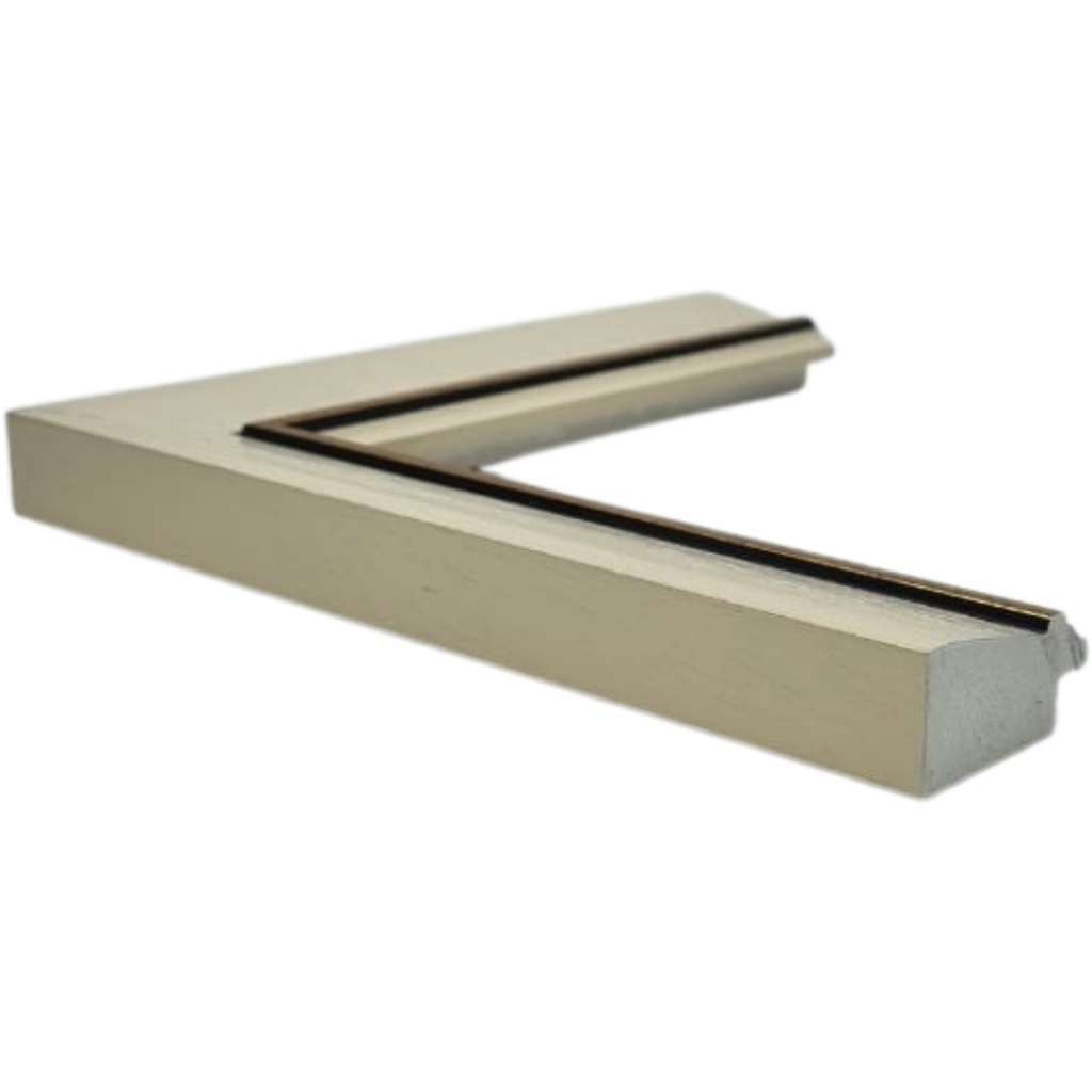[1109A] PS MOULDING W 41 X H 20 X L 2900MM CREAM GOLD/BLACK LINES