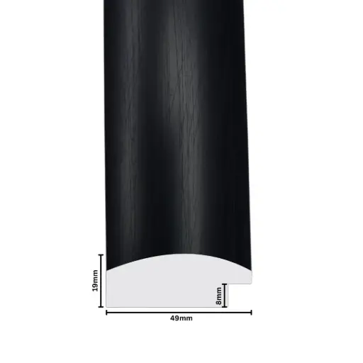 [1055F] PS Moulding W 49 X H 19 X L 2900mm Black