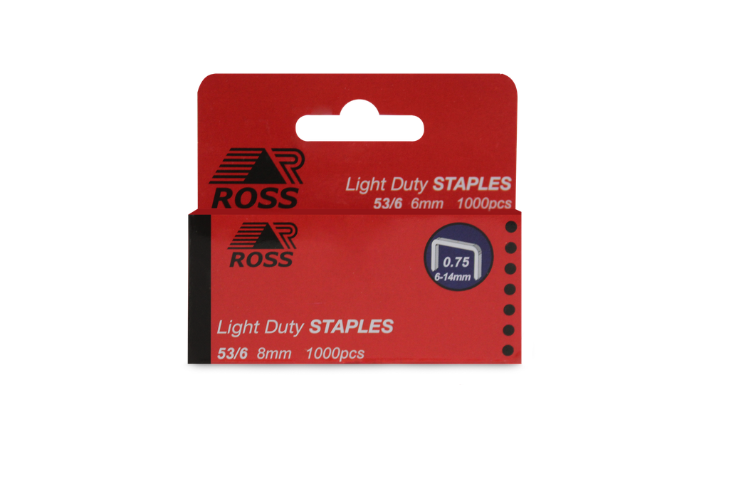 [AC403685] Staples-6mm 1000/Box Ross