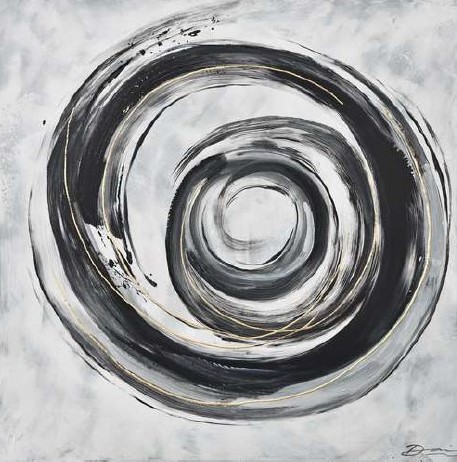 [PXFC391] OIL ON CANVAS ABSTRACT 1000X1000MM